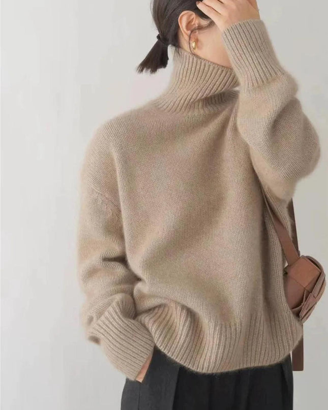 Grace | Ribbed Cuff Turtleneck – Roll Neck Sweater
