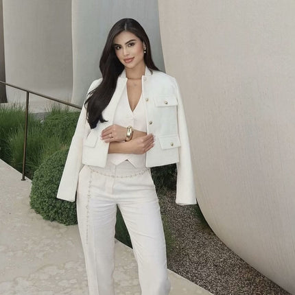 Gracea | Vintage Buttoned Coat – Cropped Jacket