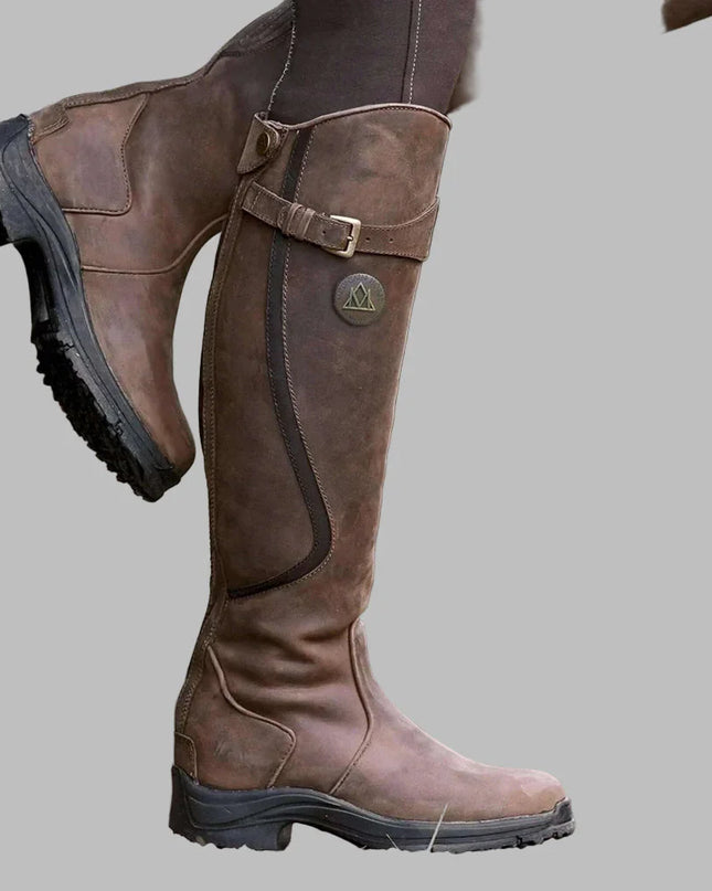 Gretton | High Cut Leather Boots – Buckle with Zipper