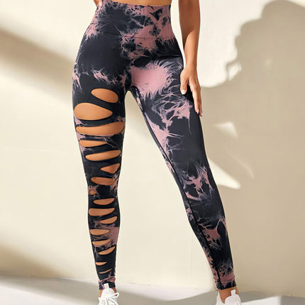 Haelle | Seamless Scrunch Leggings – Sleek Performance Fit - Black Pink