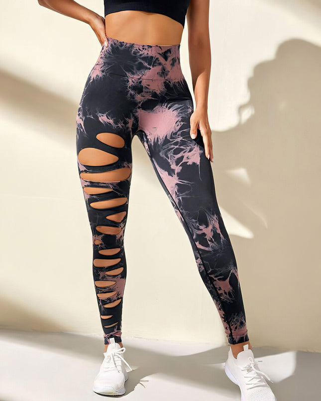 Haelle | Seamless Scrunch Leggings – Sleek Performance Fit - Black Pink