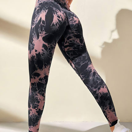 Haelle | Seamless Scrunch Leggings – Sleek Performance Fit - Black Pink