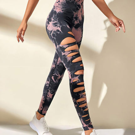 Haelle | Seamless Scrunch Leggings – Sleek Performance Fit - Black Pink