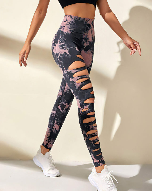 Haelle | Seamless Scrunch Leggings – Sleek Performance Fit - Black Pink