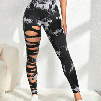 Haelle | Seamless Scrunch Leggings – Sleek Performance Fit - Black White