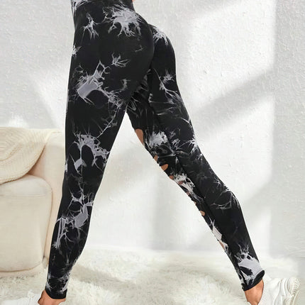 Haelle | Seamless Scrunch Leggings – Sleek Performance Fit - Black White