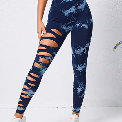 Haelle | Seamless Scrunch Leggings – Sleek Performance Fit - Blue