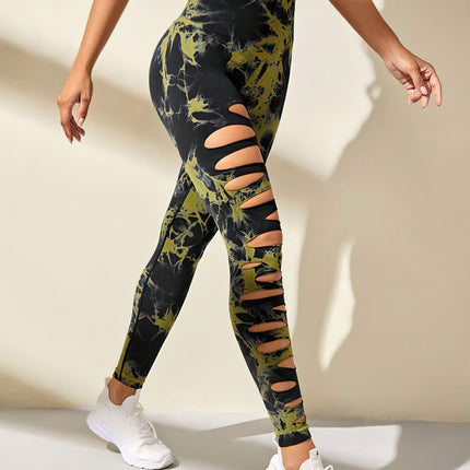 Haelle | Seamless Scrunch Leggings – Sleek Performance Fit - Green