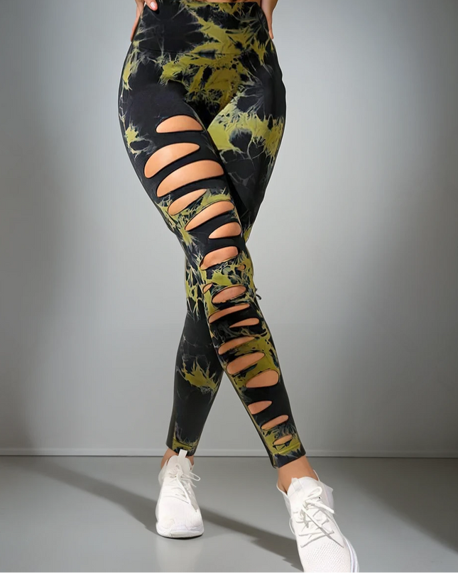 Haelle | Seamless Scrunch Leggings – Sleek Performance Fit - Green