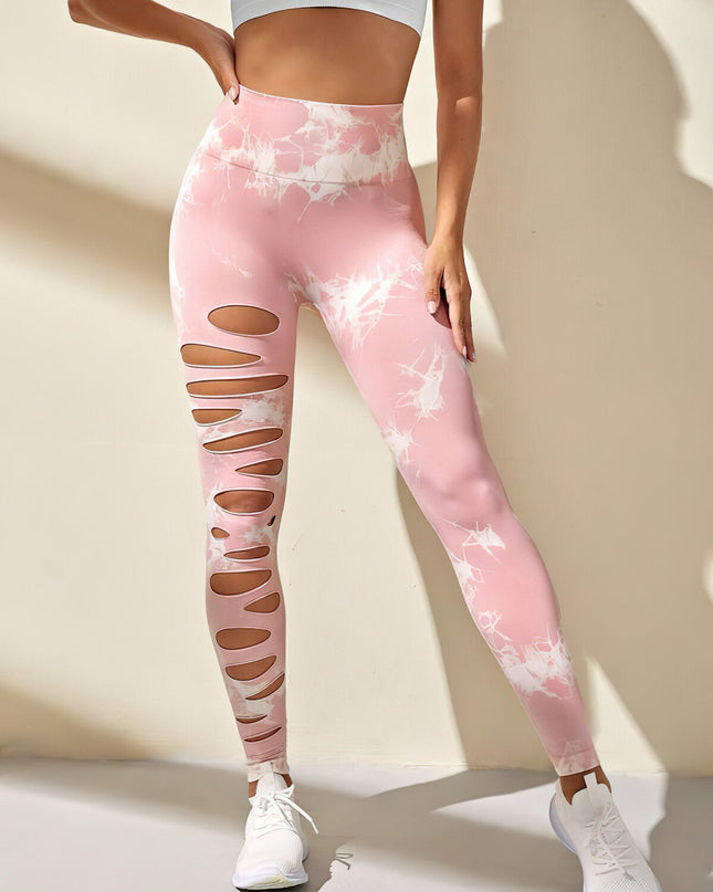 Haelle | Seamless Scrunch Leggings – Sleek Performance Fit - Pink