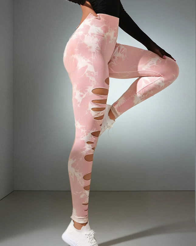 Haelle | Seamless Scrunch Leggings – Sleek Performance Fit - Pink