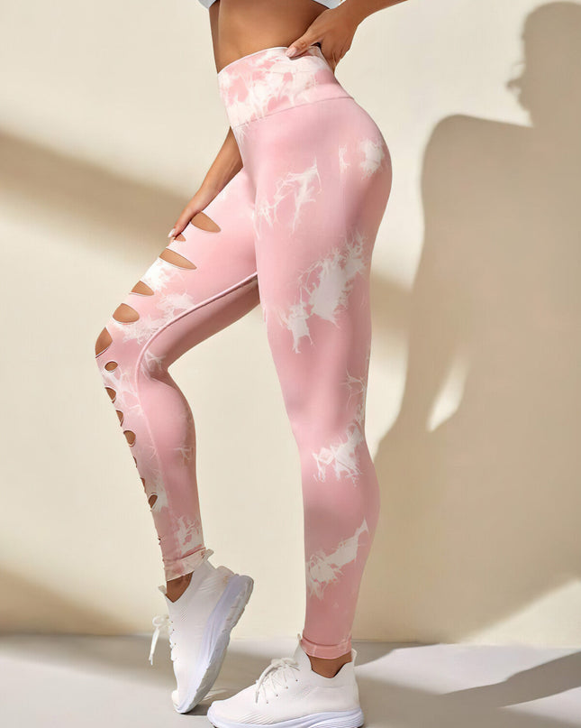Haelle | Seamless Scrunch Leggings – Sleek Performance Fit - Pink