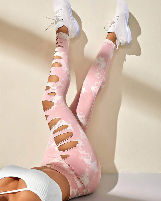 Haelle | Seamless Scrunch Leggings – Sleek Performance Fit - Pink