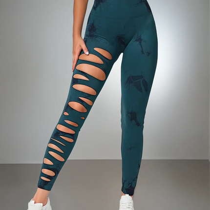 Haelle | Seamless Scrunch Leggings – Sleek Performance Fit - Teal