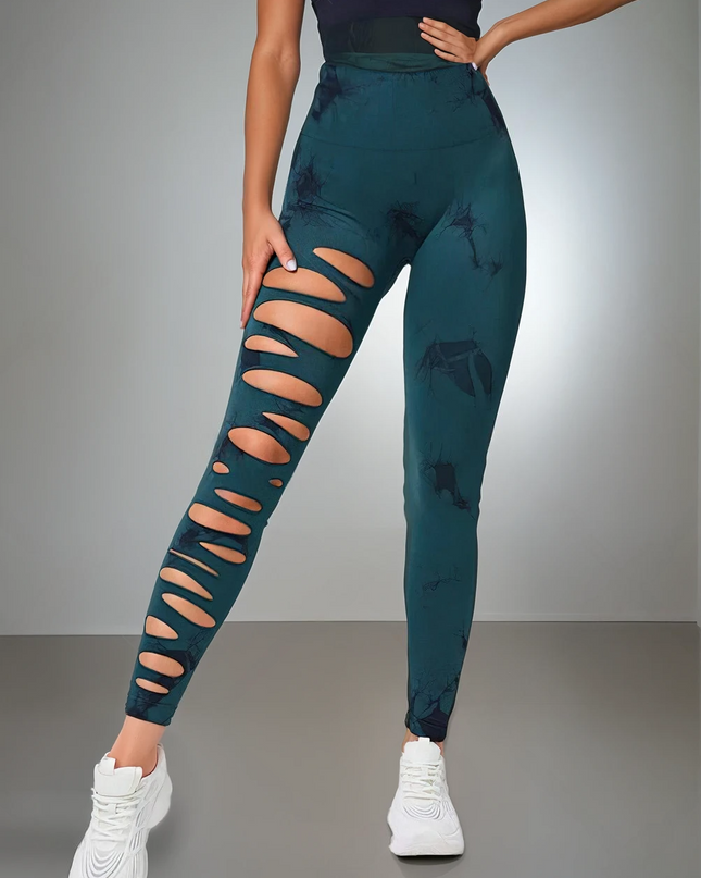 Haelle | Seamless Scrunch Leggings – Sleek Performance Fit - Teal