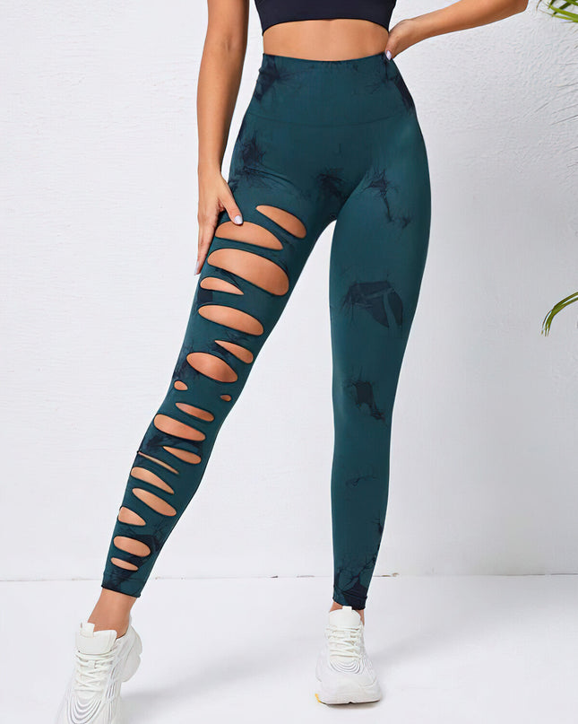 Haelle | Seamless Scrunch Leggings – Sleek Performance Fit - Teal