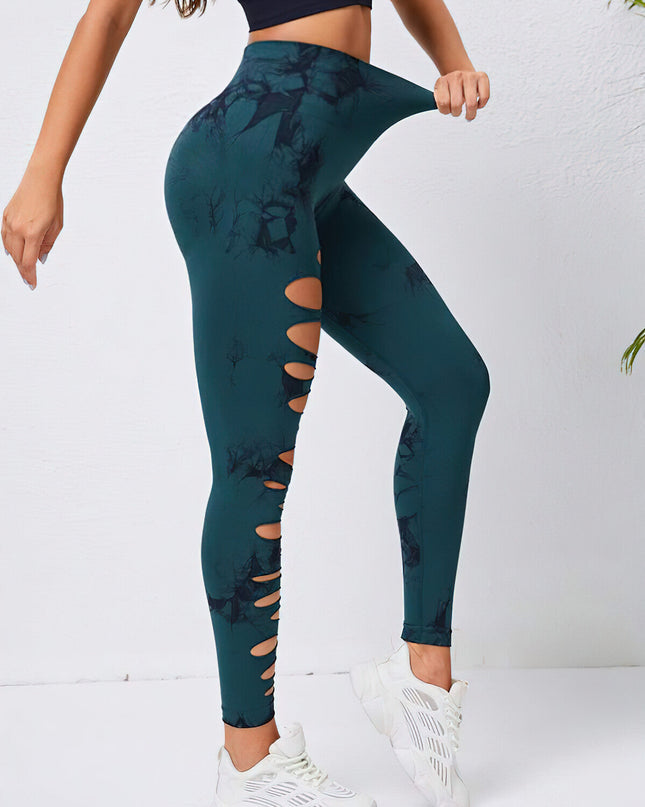Haelle | Seamless Scrunch Leggings – Sleek Performance Fit - Teal