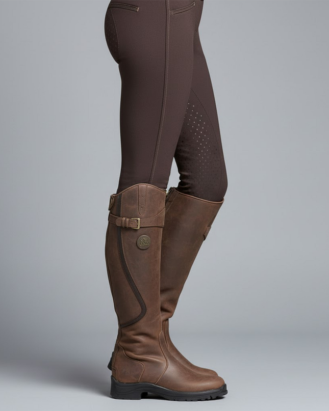 Hannora | Riding Leather Boots – Knee-High with Buckle