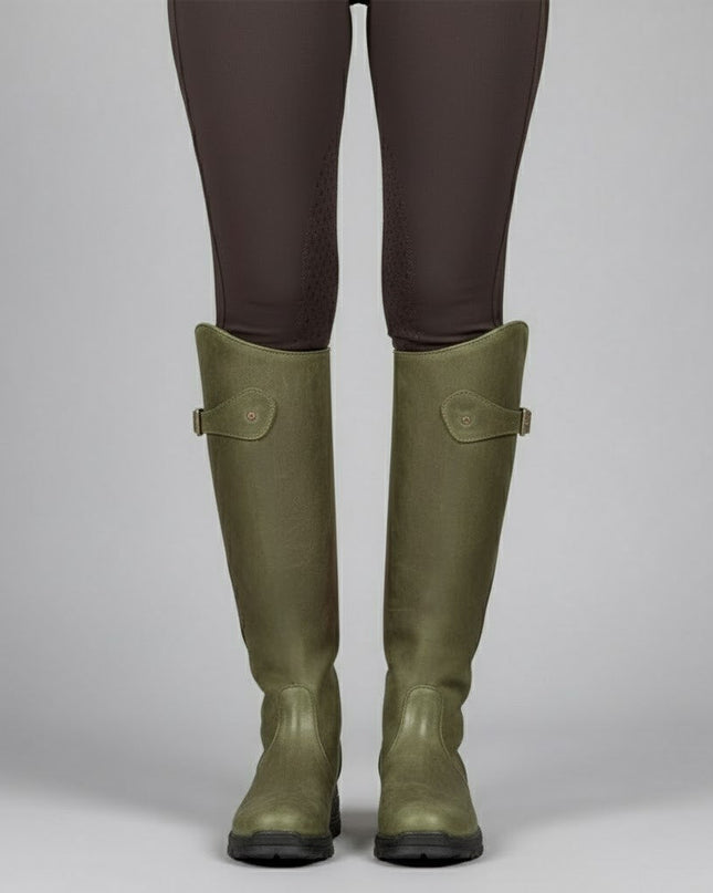 Hannora | Riding Leather Boots – Knee-High with Buckle