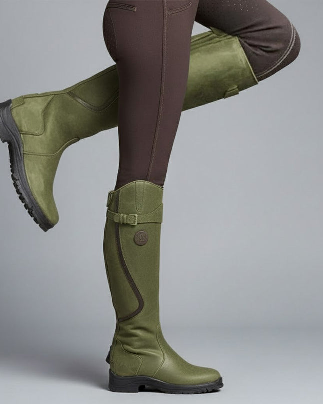 Hannora | Riding Leather Boots – Knee-High with Buckle