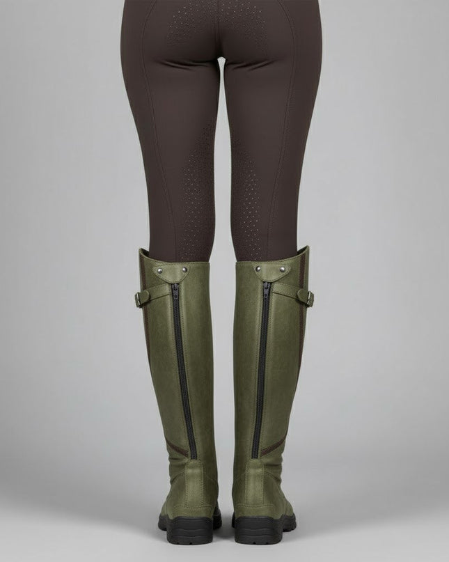 Hannora | Riding Leather Boots – Knee-High with Buckle