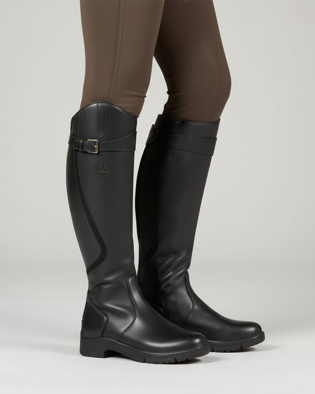 Hannora | Riding Leather Boots – Knee-High with Buckle