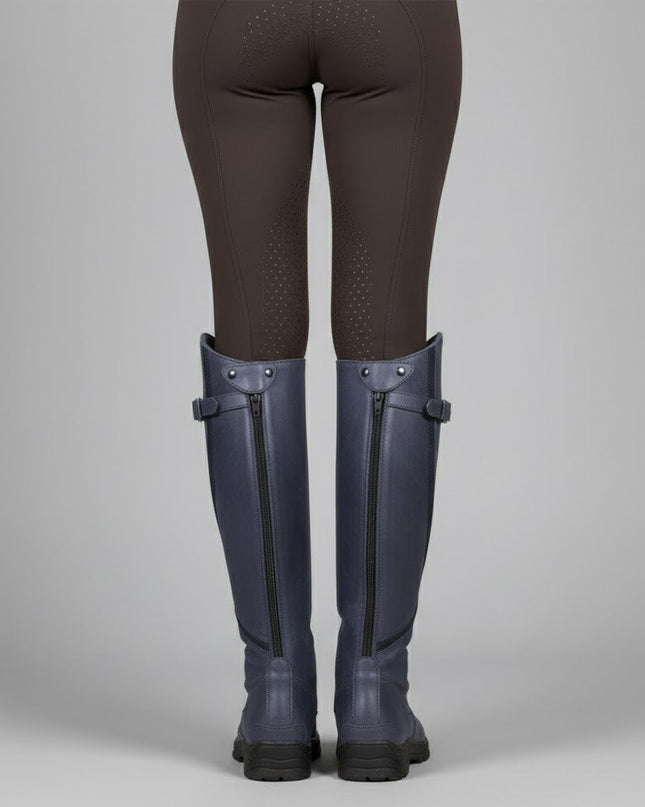 Hannora | Riding Leather Boots – Knee-High with Buckle