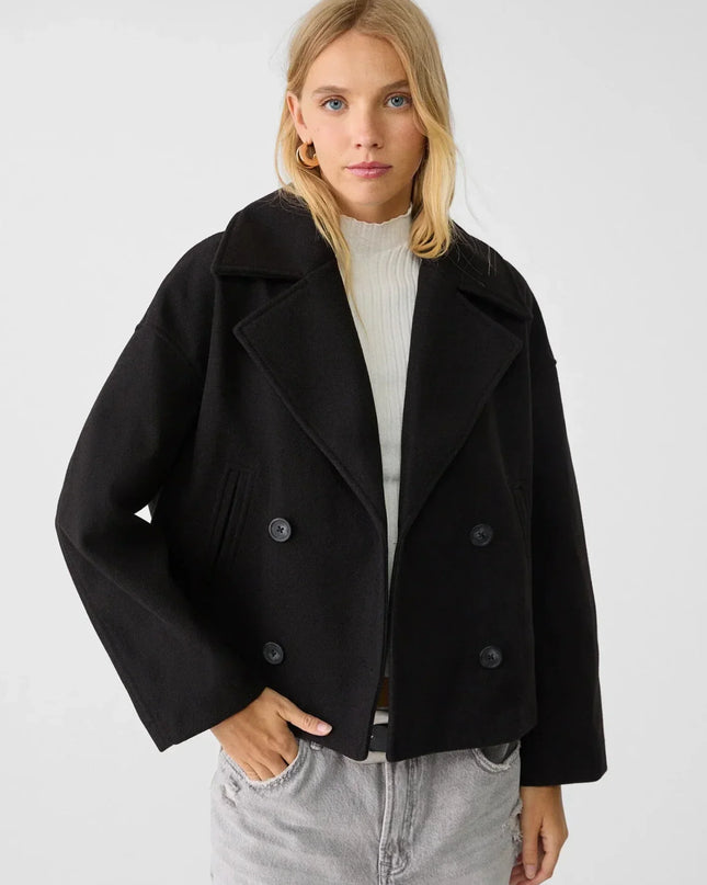 Harper | Double Breasted Jacket – Cropped with Lapel