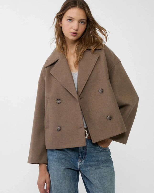 Harper | Double Breasted Jacket – Cropped with Lapel