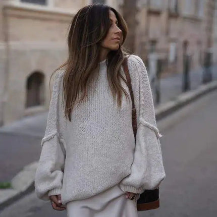 Heidelle | Fluffy Oversized Knit Sweater – Knitwear