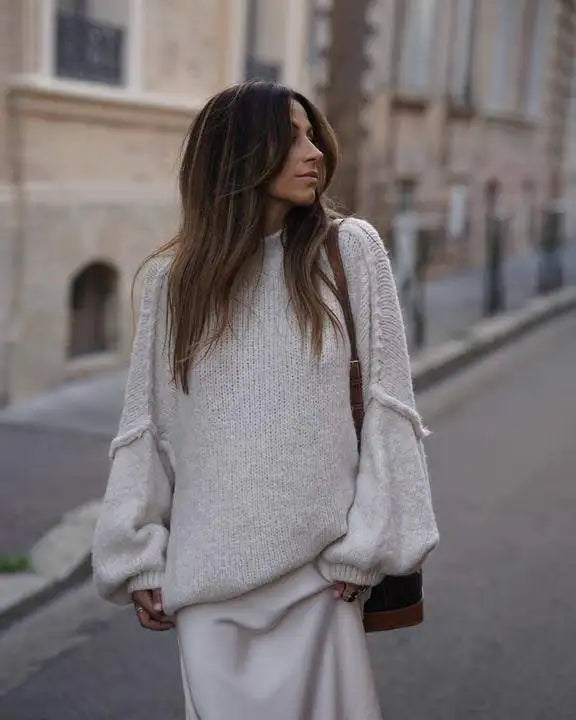 Heidelle | Fluffy Oversized Knit Sweater – Knitwear