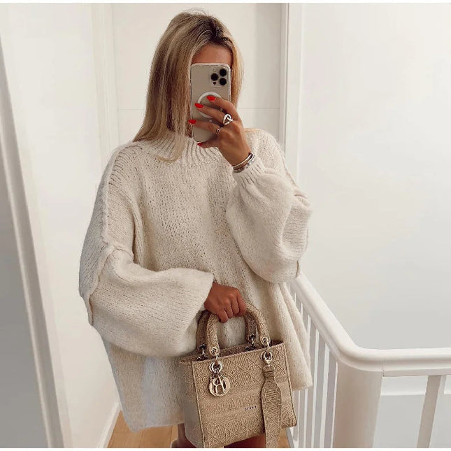 Heidelle | Fluffy Oversized Knit Sweater – Knitwear