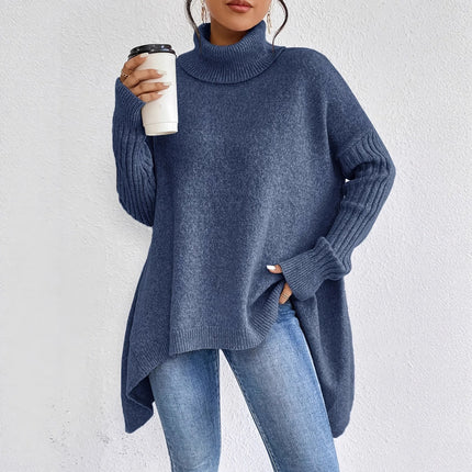 Heidelle | Oversize Roll Neck Sweater – Ribbed Cuff Hem