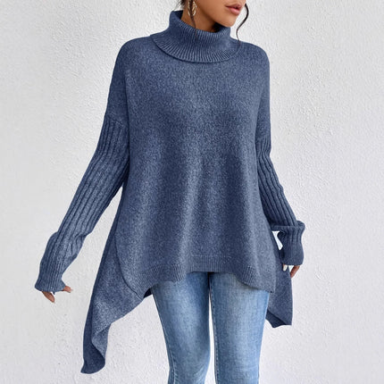 Heidelle | Oversize Roll Neck Sweater – Ribbed Cuff Hem