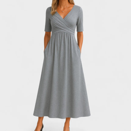 Julietta | V-neck Summer Dress – Short Sleeves