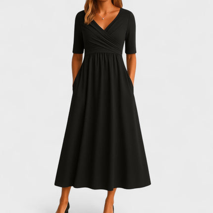 Julietta | V-neck Summer Dress – Short Sleeves