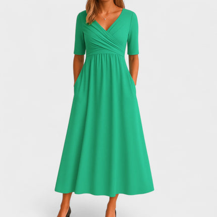 Julietta | V-neck Summer Dress – Short Sleeves