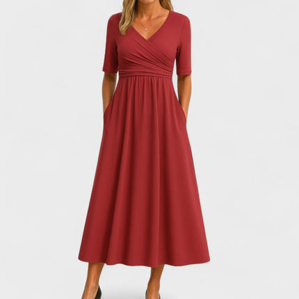 Julietta | V-neck Summer Dress – Short Sleeves