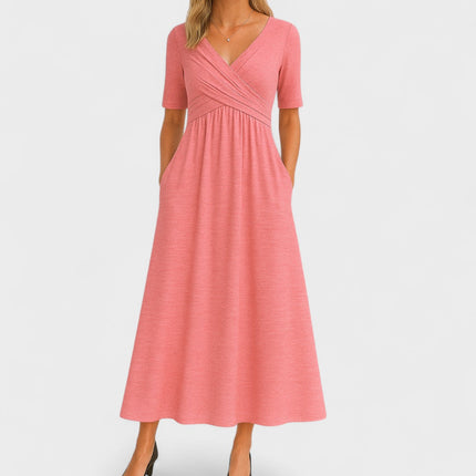 Julietta | V-neck Summer Dress – Short Sleeves
