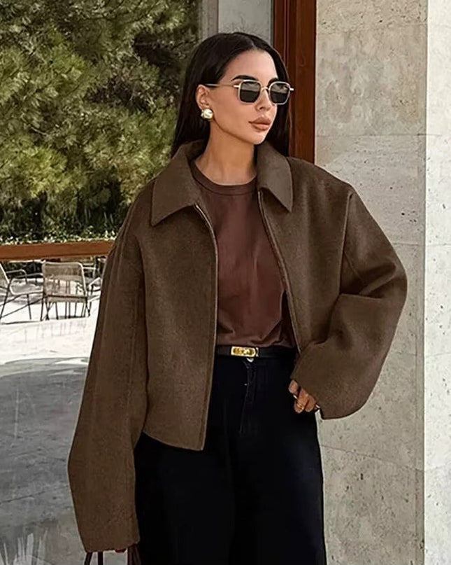 Kora | Solid Color Streetwear Jacket – Cropped Jacket