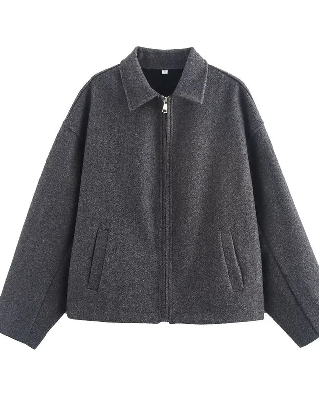 Kora | Solid Color Streetwear Jacket – Cropped Jacket