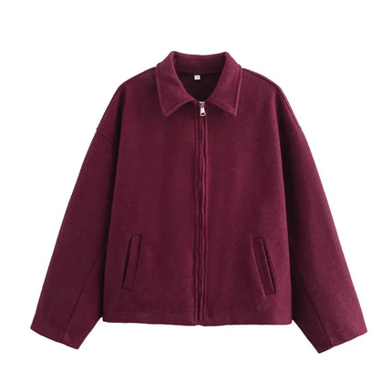 Kora | Solid Color Streetwear Jacket – Cropped Jacket