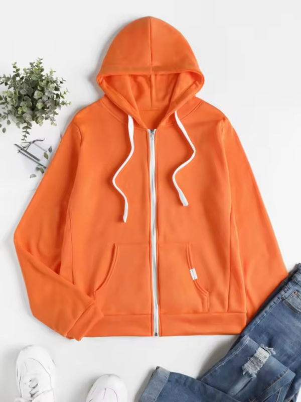 Laura | Wool Zip-Up Hoodie – Drawstring Hoodie with Pockets