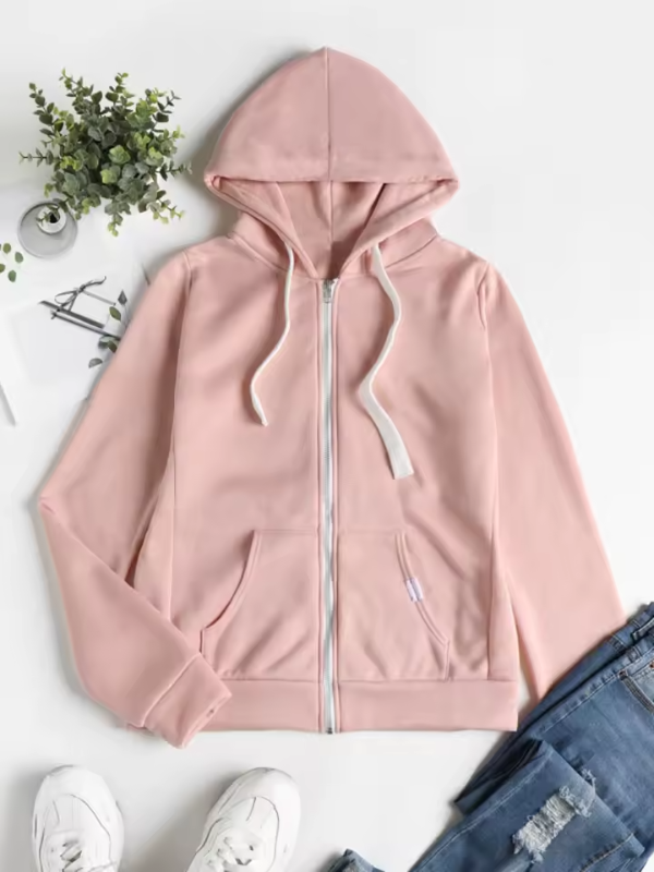 Laura | Wool Zip-Up Hoodie – Drawstring Hoodie with Pockets