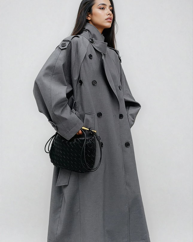 Lautara | Double-Breasted Trench – Overcoat with Belt