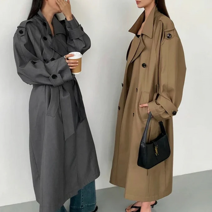 Lautara | Double-Breasted Trench – Overcoat with Belt