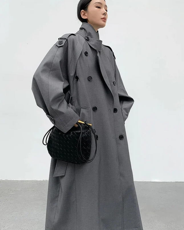Lautara | Double-Breasted Trench – Overcoat with Belt