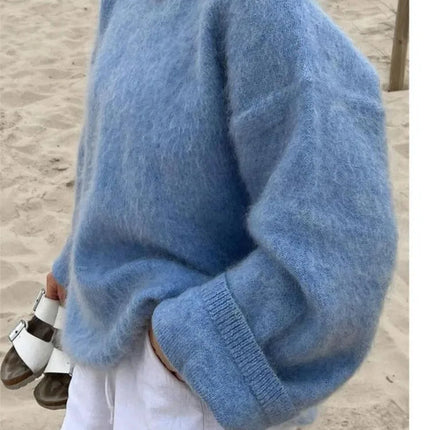 Leia | Oversized Wool Sweater – Crew neck Knitwear