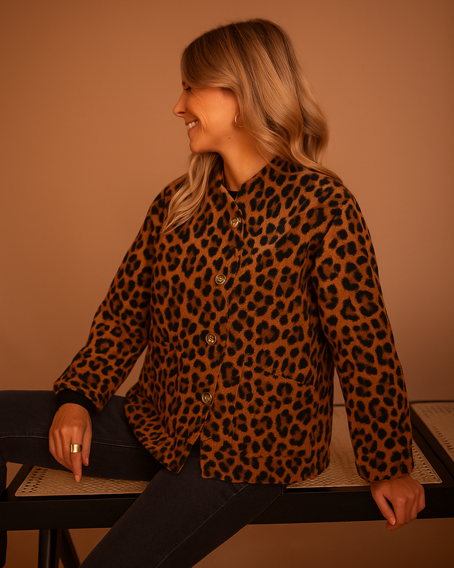 Leo | Leopard Print Bomber Jacket – Sherpa Jacket