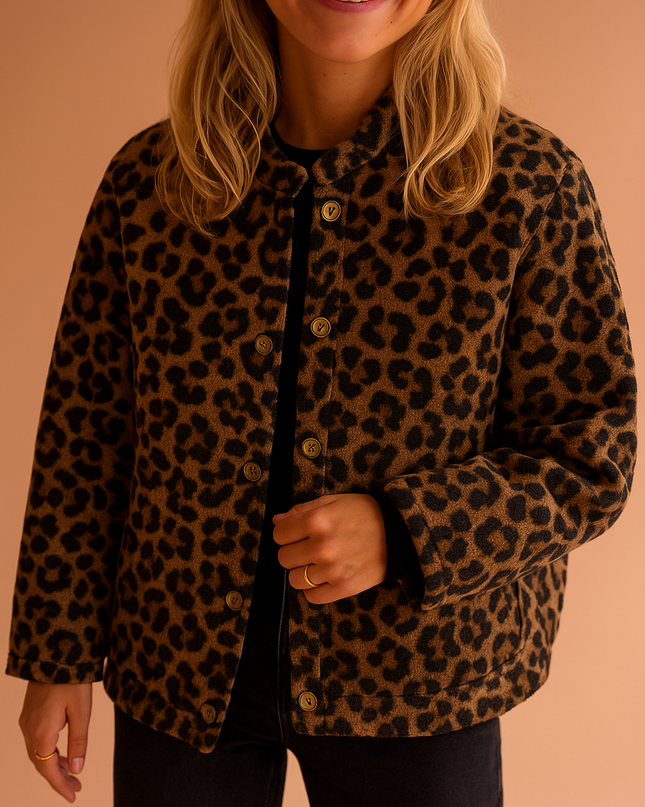 Leo | Leopard Print Bomber Jacket – Sherpa Jacket